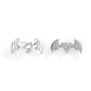 Heart Bat Studs earring ends product photo.