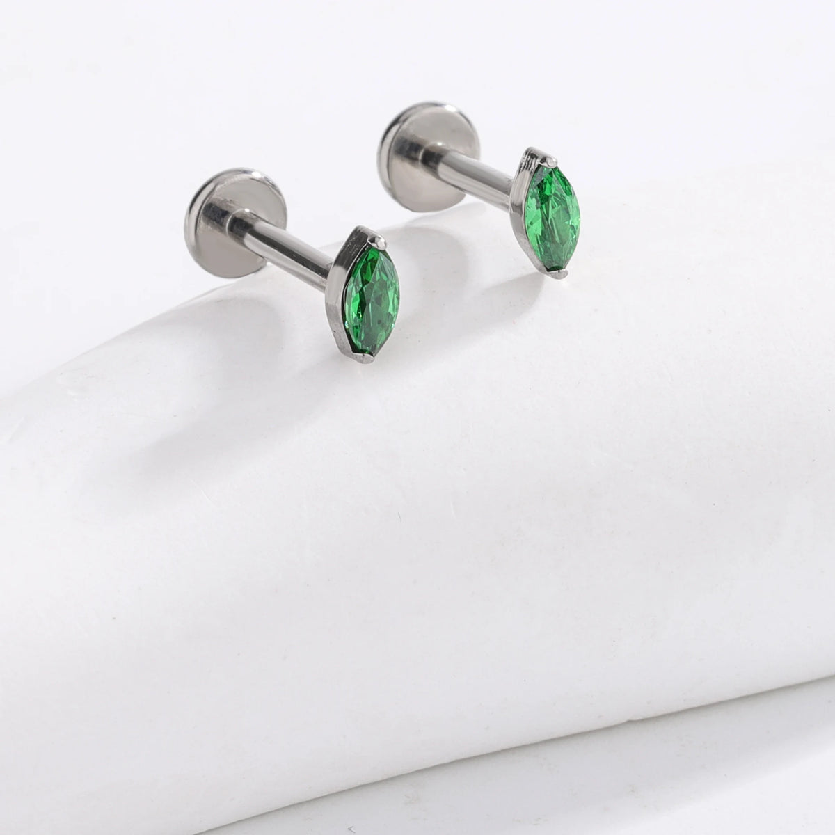 Marquise Gem Studs earring ends product photo.