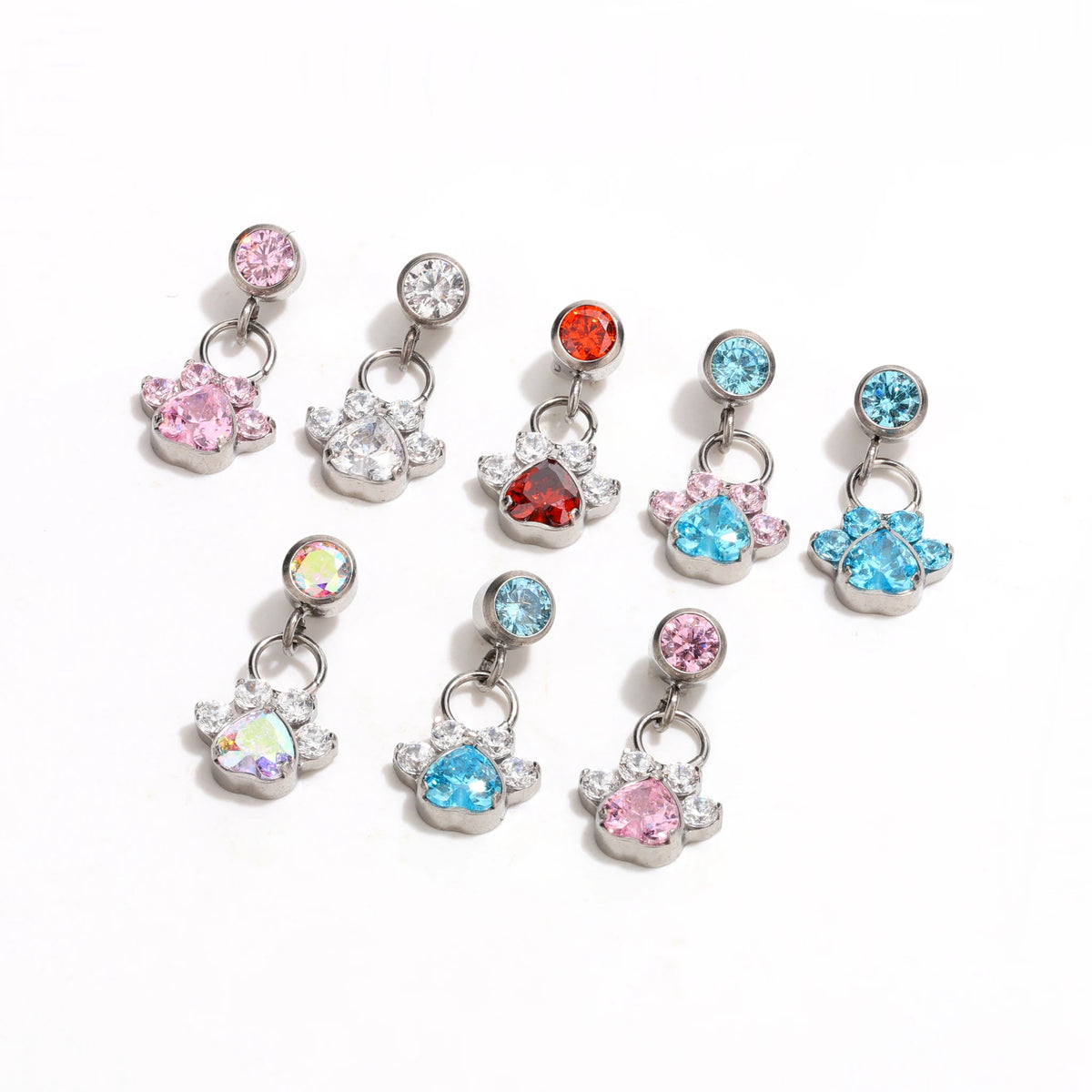 Paw Drop Studs earring ends product photo.